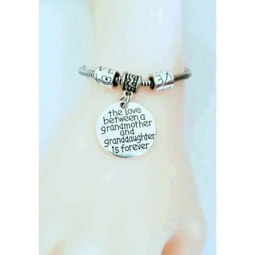 Grandmother Granddaughter Love Forever  Bracelet
